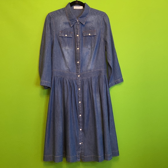 Denim Dress/Jacket Button Down (Pearl Snap buttons) 3XL - Picture 4 of 6